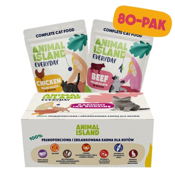 ANIMAL ISLAND wołowina/kurczak w rosole dla ...