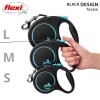 Flexi Automatic leash Black Design S 5 m, Blue