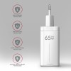 AXAGON ACU-DPQ65W GaN Wall charger 65W, 3x port (USB-A + dual USB-C), PD3.0/PPS/QC4+/Apple