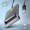 CARD READER FLAT SMARTCARD/ID/USB2.0 1.3M CRE-SM3T AXAGON