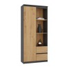 Topeshop RS-80 BILY ANTHRACITE/OAK ARTISAN office bookcase