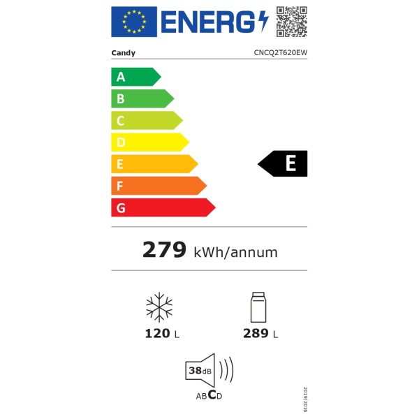 Candy Refrigerator | CNCQ2T620EW | Energy ...