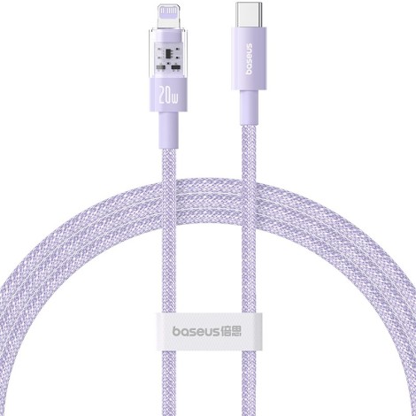 Baseus Gem USB-C to iP fast charging cable 1 m 20 W Purple