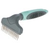 KERBL Double-row comb with rotating teeth for dog undercoat - 15x9 cm