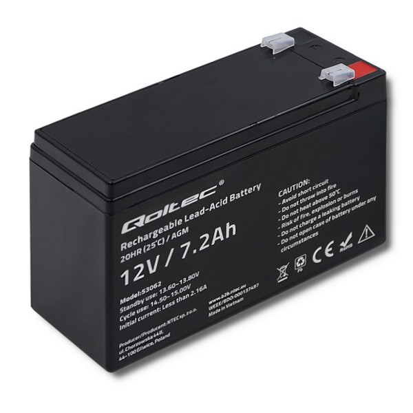 Qoltec 53062 AGM battery | 12V ...