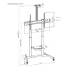 GEMBIRD TV floor stand with caster wheel