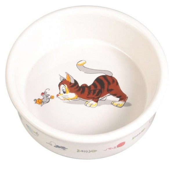 TRIXIE Porcelain Cat Bowl 0.2 l/11 ...