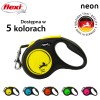 Flexi New NEON 5 m Black, Yellow Dog Retractable lead