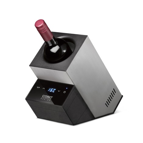 Caso | Wine Cooler | WineCase Deluxe Inox | Bottles capacity 1 | Black/Silver