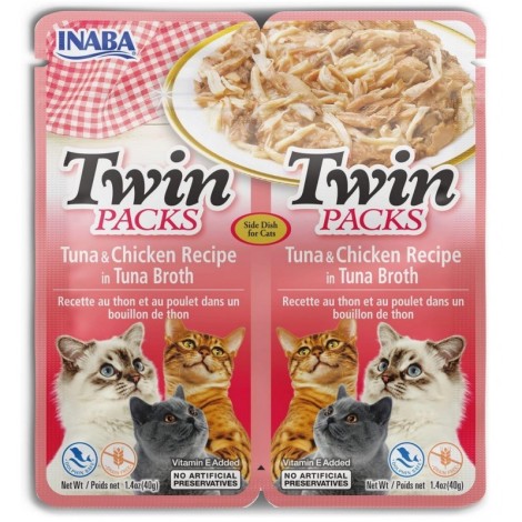 INABA CAT Twin Tuna with Chicken in Broth – cat treat – 2x40g