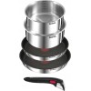 TEFAL | Ingenio Emotion 5-piece Set | L897S574 | Frying | Diameter 16/20/22/28 cm | Suitable for induction hob | Removable handle | Stainless steel