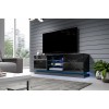 Cama TV cabinet QIU 160 MDF black gloss/black gloss