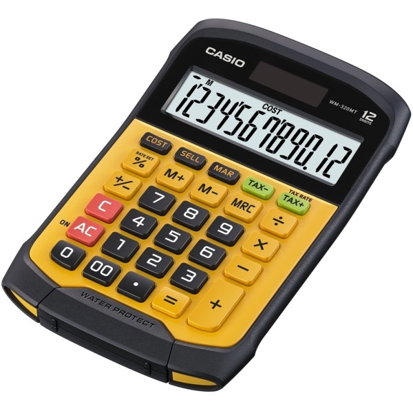 CASIO OFFICE CALCULATOR WATERPROOF WM-320MT-S, 12-digit ...