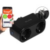 TUYA WiFi-controlled double smart socket, black