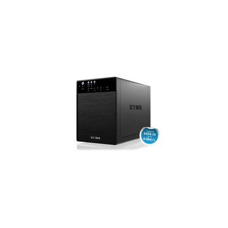 ICY BOX  IB-3640SU3, external 4-bay JBOD system for 3,5“ SATA I/II/III HDD, USB 3.0 + eSATA, black | Raidsonic