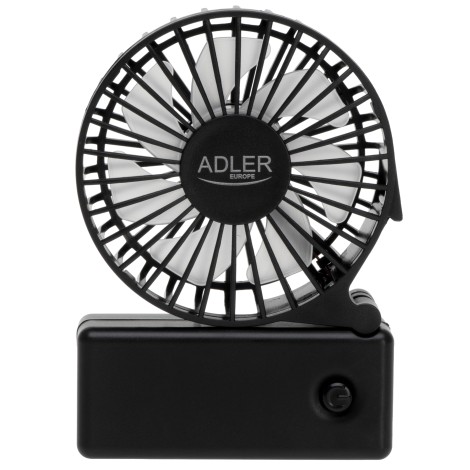 Adler Foldable mini fan | AD 7336 | Desk fan | Black | Diameter 6.5 cm | Number of speeds 1