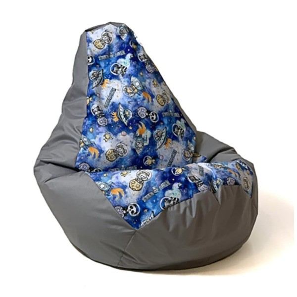 Sako sack pouffe pear print grey ...