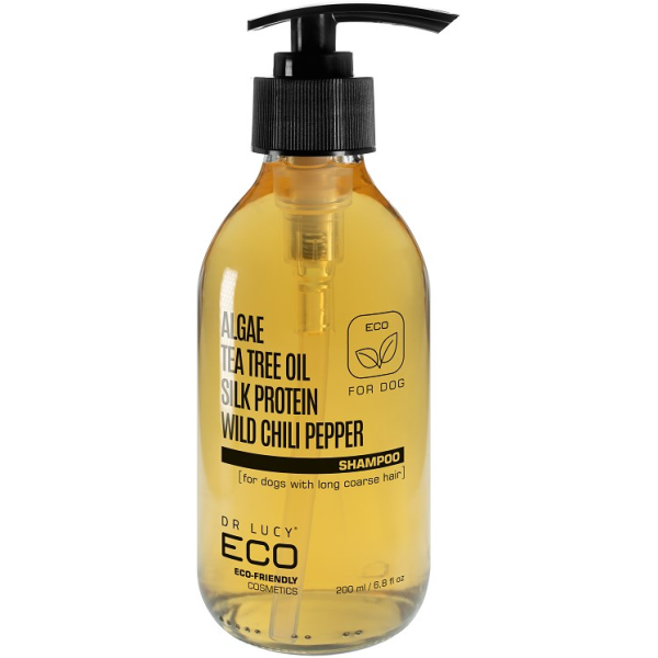 Eco shampoo for dogs with long ...