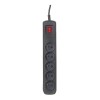 Activejet black power strip with cord ACJ COMBO 5G/5M/BEZP. AUTO/CZ