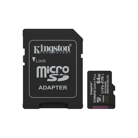 MEMORY MICRO SDXC 64GB UHS-I/W/ADAPTER SDCS3/64GB KINGSTON