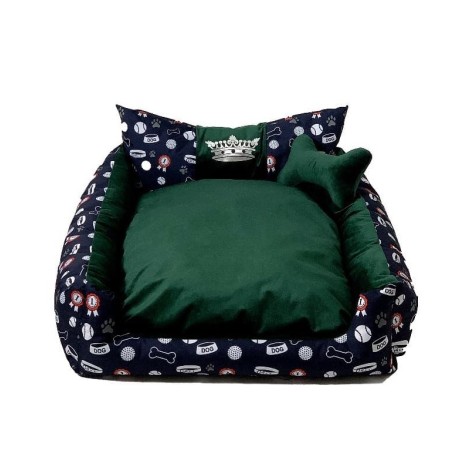 GO GIFT Dog and cat bed XXL - green - 110x90x18 cm