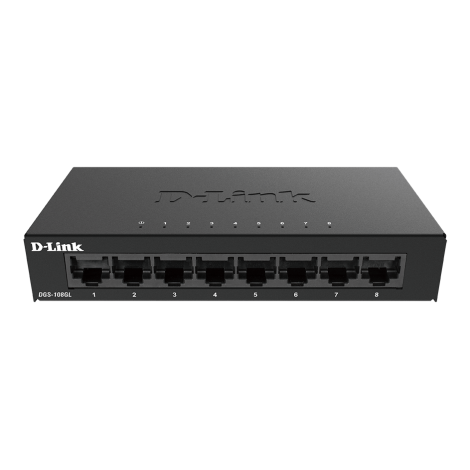 D-Link | Switch | DGS-108GL/E | Unmanaged | Desktop | Gigabit Ethernet (copper) ports quantity 8 | 60 month(s)