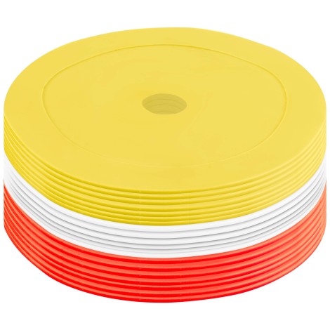 Pure2Improve | Rubber Training Markers | Red/White/Yellow