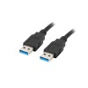 Lanberg CA-USBA-30CU-0018-BK USB cable 1.8m 3.0 USB A Black