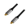 Logilink | USB 3.2 Gen 2 cable, C/M to C/M, 4K/60Hz, PD,alu | CUA0107 | USB-C to USB-C USB-C male | USB-C male