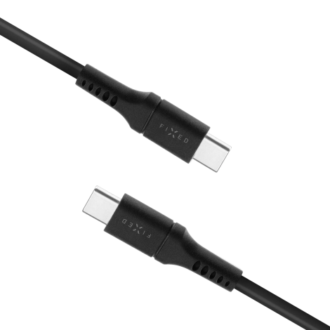 FIXED Liquid Silicone Cable USB-C/USB-C, 0,5m, 60W, Black | Fixed