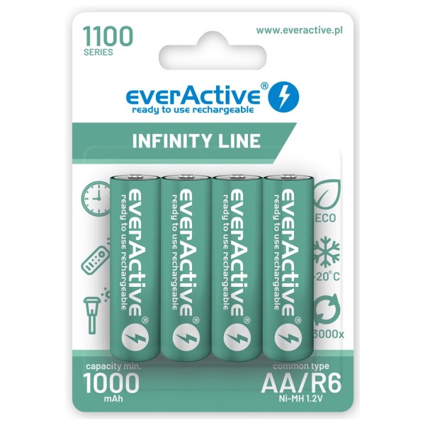 Rechargeable batteries everActive Ni-MH R6 AA ...