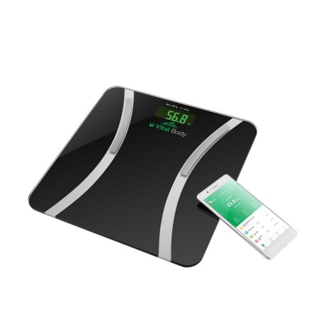 ETA | Vital Body Personal scale | ETA678090000 | Body analyzer | Maximum weight (capacity) 180 kg | Accuracy 100 g | Body Mass Index (BMI) measuring | Black