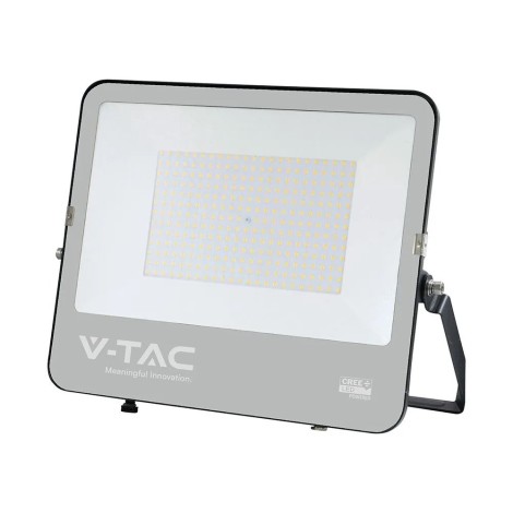 V-TAC 200W LED Floodlight CREE CHIP Black Body Grey Glass 6500K 135lm/W