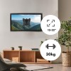 Maclean MC-416 TV Monitor Wall Mount 13"-32" 30kg Tilt Rotate max. VESA 100x100 Black Powder Coating LED OLED LCD Universal Bracket Holder