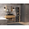 Topeshop NEL I ANT/ART bathroom storage cabinet Graphite, Oak