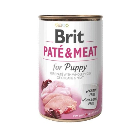 BRIT Paté & Meat Puppy Chicken - wet dog food - 400g