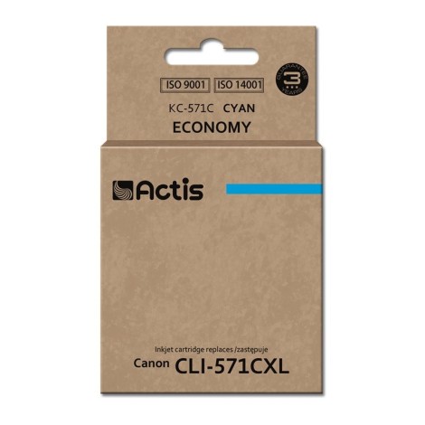 Actis KC-571C ink (replacement for Canon CLI-571C; Standard; 12 ml; cyan)