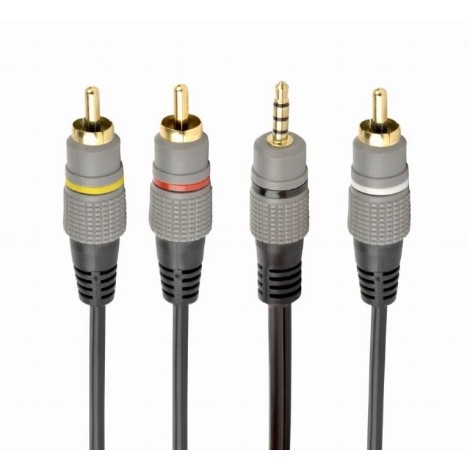 CABLE AUDIO 3.5MM 4PIN TO 3RCA/AV 1.5M CCAP-4P3R-1.5M GEMBIRD