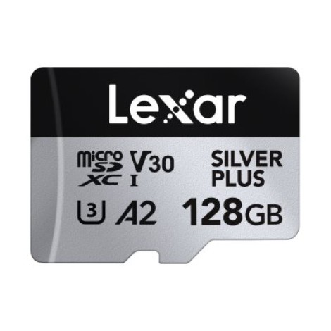 Lexar SILVER PLUS | 128 GB | microSDXC | Flash memory class 10