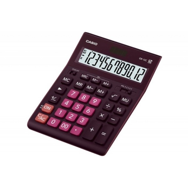 CASIO CALCULATOR GR-12C-WR OFFICE PURPLE, 12-DIGIT ...