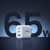 Ugreen CD275 Wall Charger with Cable 2× USB Type-C / USB 65W White