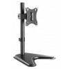 Manhattan Desk Mount for TV & Monitors, Stand Assembly, Tilt/Swivel/Rotation, For screens 10" to 27", VESA compatability: 75x75 and 100x100mm - check the dimensions of the four mounting holes on back of screen to ensure it fits, Max 7kg, Bla