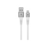 Goobay Lightning USB-A Supersoft Textile Cable with Metal Plugs, 2 m, white | Goobay