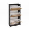 Topeshop PAULA ANT/ART shoe organizer Closed Anthracite, Oak