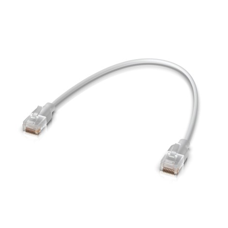 Ubiquiti UACC-Cable-Patch-EL-0.3M-W networking cable Translucent, White Cat6