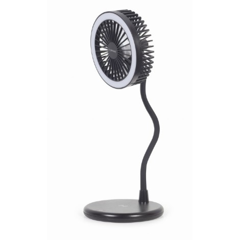 Gembird | TA-WPC10-LEDFAN-01 Desktop Fan With Lamp And Wireless Charger | N/A | Phone or tablet with built-in Qi wireless charging