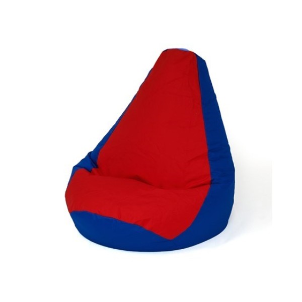 Sako bag pear-shaped pouffe dark blue-red ...