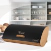 Maestro MR-1775-BLACK bread box Other Black, Wood Bamboo, Metal
