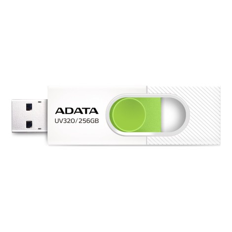 ADATA | USB Flash Drive | UV320 | 256 GB | USB 3.2 Gen1 | White/Green