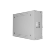 SOMI Networks | 3U, 19” Standard Vertical Installation Vertical Mount Cabinet | 3U-54/18SN | Gray | Cable Entrances; Steel Doors; Assembled | Depth: 18 cm